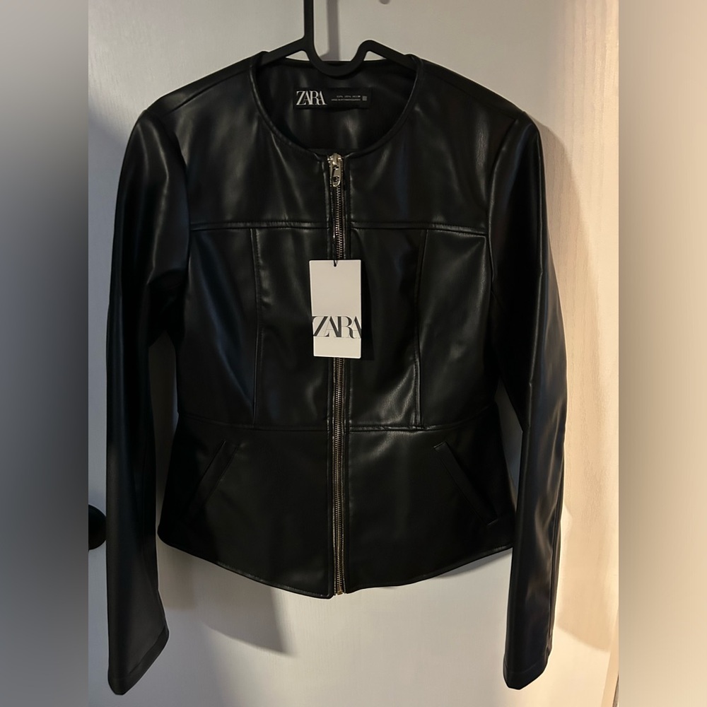 Black Peplum Jacket Zara